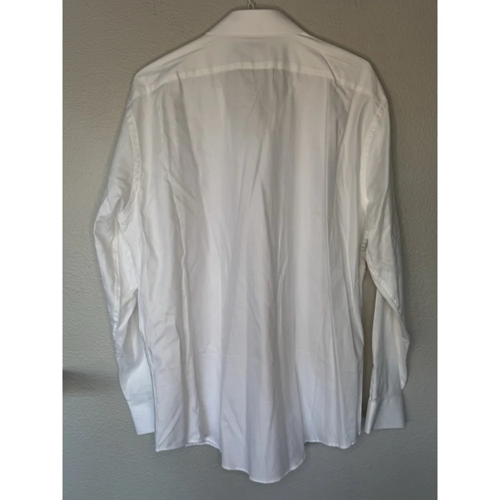 NWT Nordstrom Rack White Button Down Dress Shirt Mens 18.5 36 37 Trim Fit
